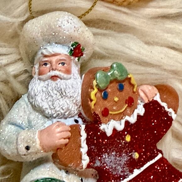 VTG Set Of 3 Danbury Mint Santa’s Kitchen Elves Christmas Ornaments Collectible - Picture 5 of 16